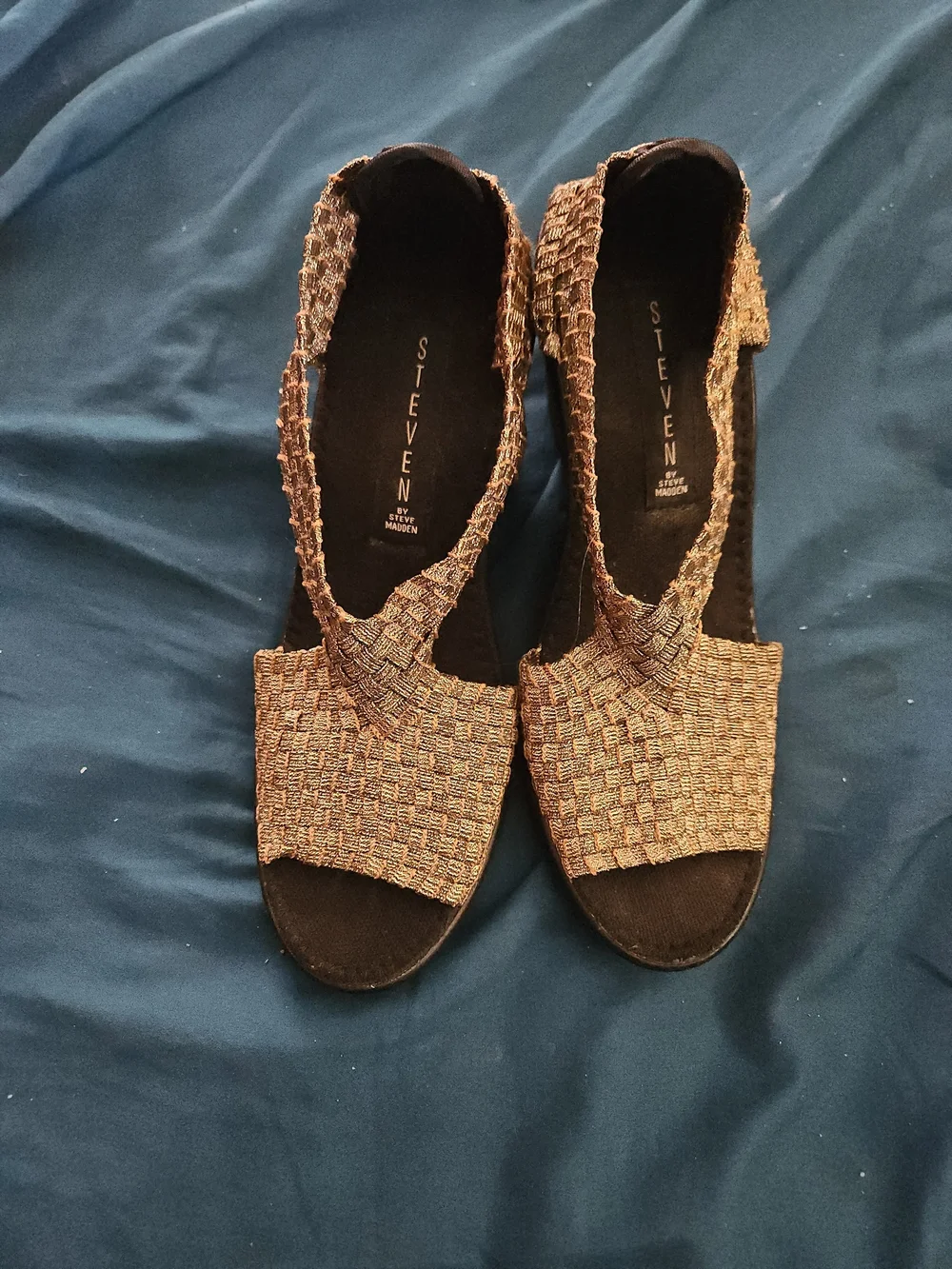 STEVE MADDEN Women's Woven Open-Toe Sandals in Brown
